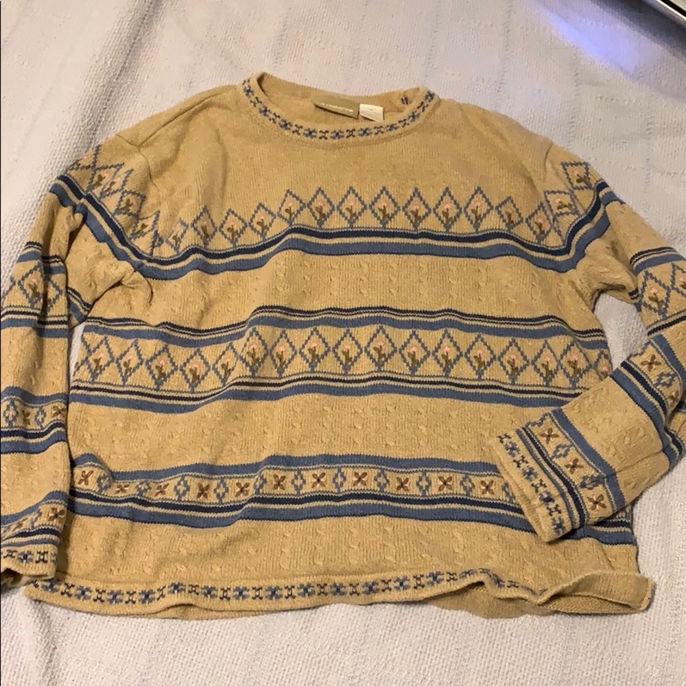 Vintage style floral sweater